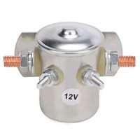 12V Continuous Duty Solenoid Replace 24059-BP Insulated SPST Relay for Golf Carts Snowblower Winch Marine RV Yamaha Motorhome Mower Hydraulic Johnson ATV 4 Terminals Working Current 85A Max 200A