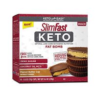 Slimfast Keto Peanut Butter Cup Fat Bomb 0.59 oz 14 per Box (4 Boxes)
