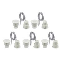 BNYZWOT Recessed Door Contacts NC Security Alarm Window Sensors With Magnetic Reed Switch. 3⁄4 Inch Door Contact Position Switches DCS Work with All Access Control and Burglar Alarm Systems White 5pcs