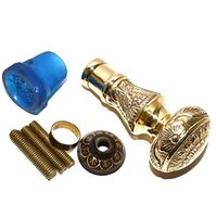 Eve.Store Vintage Brass Wooden Handmade Walking Canes Wood Stick Brass Handle Canes