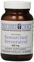 Prescribed Choice Super Strength Researched Trans Resveratrol Capsules, 30 Count