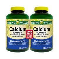 Spring Valley - Calcium 600 mg with Vitamin D3, Twin Pack, 250 Tablets each pack