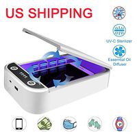 UV Cell Phone Sanitizer, Portable UV Light Sterilizer, Aromatherapy Function Disinfector, Cell Phone Cleaners with USB Charging, UV Light Sanitzier Box for Watch Toothbrush Jewelry
