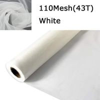 3 Yards 1.27 Meters Silk Screen Printing Fabric Mesh Screen Printing Mesh Wide High Tension Mesh Making Ink Supplies (110 Mesh（43T）)