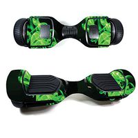 MightySkins Skin Compatible with Swagtron T580 - Green Flames | Protective, Durable, and Unique Vinyl Decal wrap Cover | Easy to Apply, Remove, and Change Styles | Made in The USA