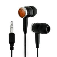 Basketball Novelty in-Ear Earbud Headphones - Black