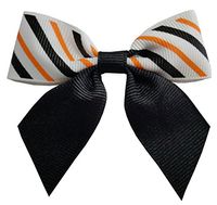 BAYWIND LTD; Halloween Striped Twist Tie Bow (H210) - 25 pc