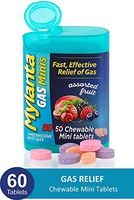 Mylanta Gas Relief Tablets, Gas Minis, Assorted Fruit, 60 Count