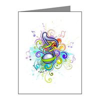 Note Cards (10 Pack) Musician Music Note Colorful HD