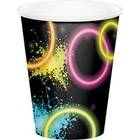 96-Count 9 Ounce Hot/Cold Paper Cups, Glow Party