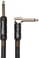 Roland 10ft Instrument Cable, Angled/Straight 1/4" jack, Black series (RIC-B10A)
