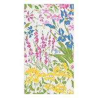 Caspari Meadow Flowers Paper Guest Towel Napkins - Two Packs of 15