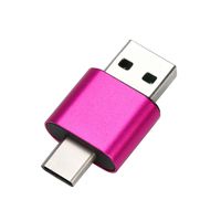 GBSELL OTG Type C To USB 2.0 Micro SD TF Card Reader Adapter For Samsung Galaxy S9 (Hot Pink)