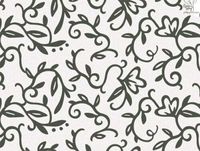 5ct Black"Melody Scroll" on Kraft White Tissue Paper Gift Wrapping 20"x30" Sheets nfLG -1113