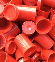 8 DRAM RED Opaque Pop Top Vial Pharmacy Bottle Stash Jars Containers (50)