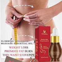 Slim Massage Essential Oil Liquid Weight Loss Product Leg Body Waist Fat Burning, 2.29 Ounce (Black)