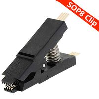 Organizer SOIC8/SOP8 Flash Chip IC Test Clip Black for BIOS/24/25/93 Programmer Adpter (SOP8 Clip)