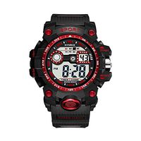Fxbar, Multi Windows Men Sport Watch Cool Design Analog Wrist Watch Bracelet Watches(Red)