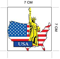 USA America National Flag and Map Sticker for customization of favorite items such as suitcases