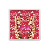 Contact Lens Box Holder Container Case Storage Eyecare Kit -Giraffes With Bubblegum