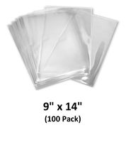 9x14 inch Odorless, Clear, 100 Guage, PVC Heat Shrink Wrap Bags for Gifts, Packagaing, Homemade DIY Projects, Bath Bombs, Soaps, and Other Merchandise (100 Pack) | MagicWater Supply
