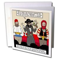 3dRose Pirates Use The Treasure Principal - Greeting Cards, 6 x 6", Set of 12 (gc_2617_2)