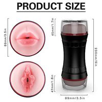 3D 2 in 1 Happy Lifelike Male P? Cket Pu`ssyfoot, Medical Silicone Pusseys Strocker Sleeve Toy for Male Adam and Eve Apple White