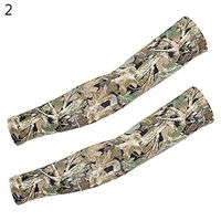 1 Pair Outdoor Cycling Camouflage Breathable Anti-UV Protective Arm Guard Sleeve for Sun Protection - 2#