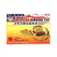 Hsu's Ginseng SKU 1039 | American Ginseng Tea, 60ct | Cultivated American Ginseng from Marathon County, Wisconsin USA | 许氏花旗参 | 60ct Box, 西洋参, B000153R4K