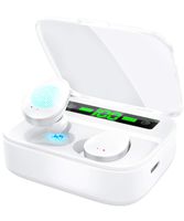 【Upgraded Version】 Wireless Earbud Bluetooth 5.0 Microphone True Wireless Earphones Stereo Sound Waterproof Bluetooth Headphone with Charging Case