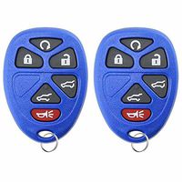 KeylessOption Keyless Entry Remote Control Car Key Fob Replacement 15913427 -Blue (Pack of 2)
