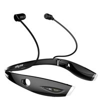 Waterproof Foldable Wireless Bluetooth Sports Earphones Hi-Fi Stereo Universal Cell Phone Headsets Earphone For iPhone Android With USB Charging Cable With 4 Silicone Earbuds by PENATE (White)