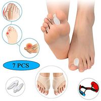 Bunion Corrector & Bunion Relief Sleeve Kit Toe Separators Spacers Straighteners Splint Surgery Aid Treatment Relieve Pain in Hallux Valgus, Hammer Toe, Big Toe Joint,7PCS