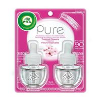 Air Wick Scented Oil Twin Refill, 0.67 oz each, Pure Tropical Flowers 2 ea (Pack of 6)