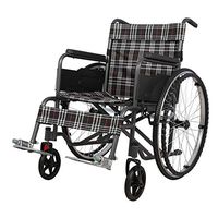 YangMi Wheelchair- Folding Wheelchair, Lightweight, Small Elderly, Portable, Handicapped, Hand-Pushing Wheelchair (Color : Lattice, Size : 100x65x84.5cm)