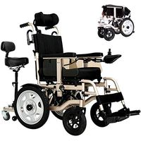LI yuan Heavy Duty Electric Wheelchair, Easily Foldable Electric Wheelchair with 360 ° Joystick Portable Medical Scooter Lithium Battery 15A