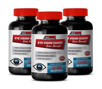 Eye Vitamins Lutein and zeaxanlthin - Eye Vision Guard - Extra Strength - Bilberry with Lutein - 3 Bottles 600 Softgels
