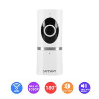 Wireless Fisheye Panoramic Camera, Safevant 1080P HD Multifunctional Security Camera 180 Degree WiFi IP Camera with Two Way Audio Night Vision and 3D View