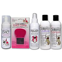 Lice Ladies Lice Treatment Pro Master Pack / 5 Product Combo/EVICT Lice Comb, EVICT, Prevent, Defend Lice Shampoo, Defend Conditioner/All-Natural, Non-Toxic, Fast Acting Lice Treatment / 5 Pack