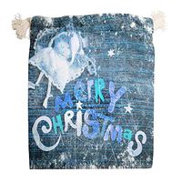 DDboom 5 PCS Christmas Drawstrings Goodie Bags for Party Small Personalized Party Favor Pouch with 2 Drawstrings white3 1218cm