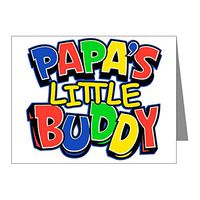 Note Cards (10 Pack) Papa's Little Buddy Dad Father Son