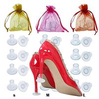 12 Pairs Heel Stoppers High Heel Protectors for Women's Shoes, Small/Middle/Large, Transparent