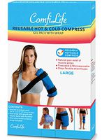 ComfiLife Ice Packs for Injuries – Reusable Hot & Cold Pack with Wrap – Flexible Gel Pack Ice Wrap for Back Pain, Knee, Shoulder, Neck, Hips – Heat & Cold Therapy Relief – Large