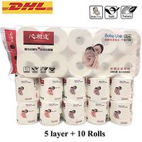 Toilet Paper 100% Recycled Soft Toilet Paper Towels 10 Rolls 5-Ply White Silky Smooth Toilet Roll Tissue for Home,Business,Kitchen(Expedited Shipping optional)
