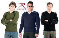 Rothco Acrylic V-Neck Sweater in Olive Drab - 2X-Large