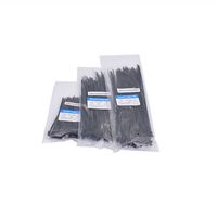 300pcs 4 inch 6inch 8inch Nylon Cable Tie Width Self Locking Plastic Cable Wire Zip Ties UV Resistant Black