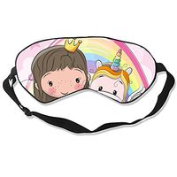 Fairy Tale Princess Sleep Mask Mulberry Silk Eye Masks Blinder with Adjustable Strap for Men Women