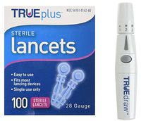 TRUEDraw Lancing Device plus 100 TRUEplus 28g lancets