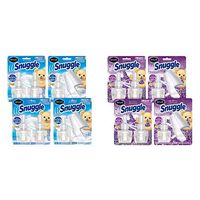 Renuzit Snuggle Scented Oil Plugin Air Freshener, 6 Refills + 2 Warmers, Linen Escape, 6Count and Renuzit Snuggle Scented Oil Plugin Air Freshener, Relaxing Lavender, 6Count, 6 Refills + 2 Warmers