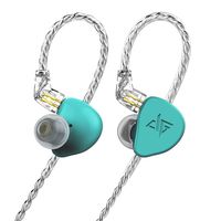 F300 in-Ear Monitors, HiFi Stereo Headphones with Detachable Cable Universal-Fit Wired Sports 0.78mm 2PIN (Green)
